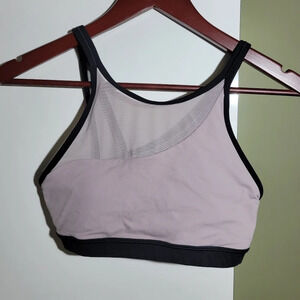 Lululemon forget the rest bra mesh asymmetrical  lavender black size 4